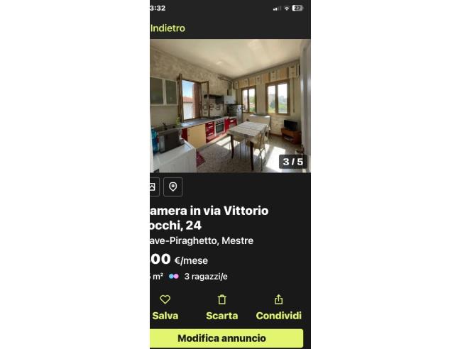 Anteprima foto 3 - Affitto Camera Singola in Appartamento da Privato a Venezia - Mestre
