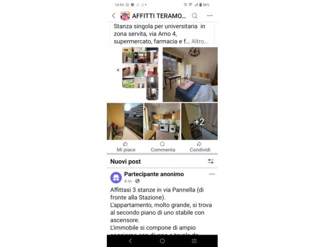 Anteprima foto 1 - Affitto Stanza Singola in Appartamento da Privato a Teramo (Teramo)