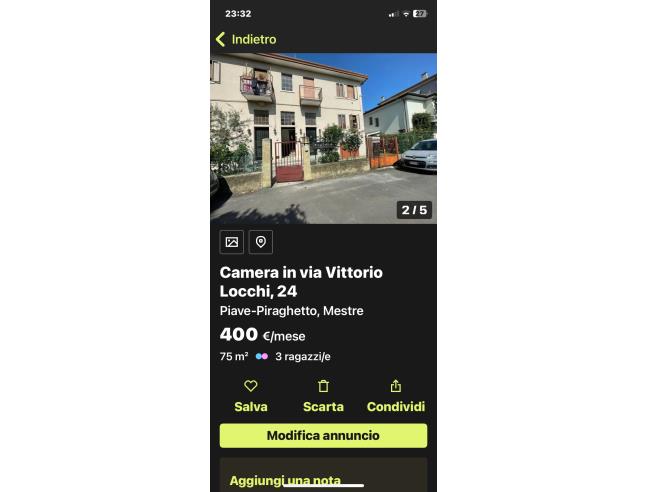 Anteprima foto 2 - Affitto Stanza Singola in Appartamento da Privato a Venezia - Mestre