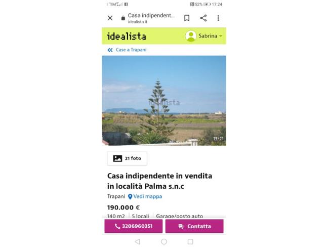 Anteprima foto 2 - Affitto Villetta a schiera Vacanze da Privato a Trapani - Marausa