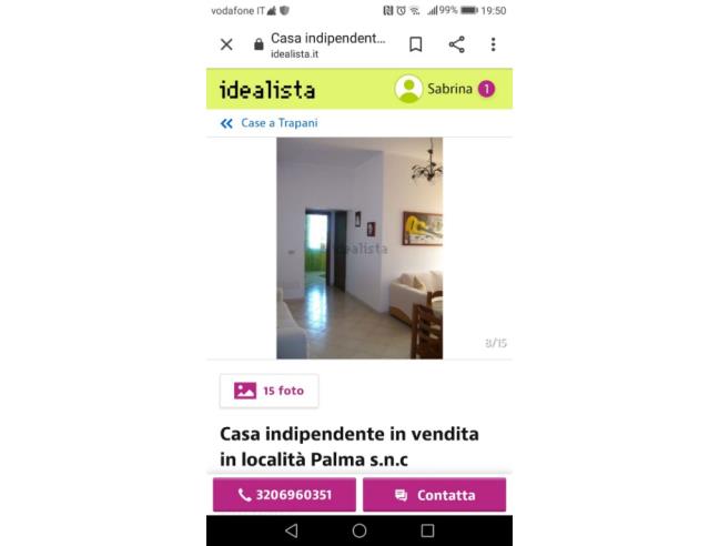 Anteprima foto 3 - Affitto Villetta a schiera Vacanze da Privato a Trapani - Marausa