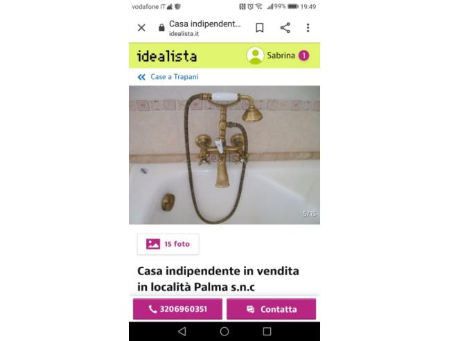 Anteprima foto 6 - Affitto Villetta a schiera Vacanze da Privato a Trapani - Marausa