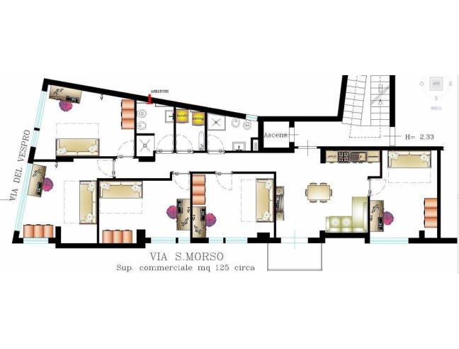 Anteprima foto 2 - Appartamento in Affitto a Palermo - Corso Tukory