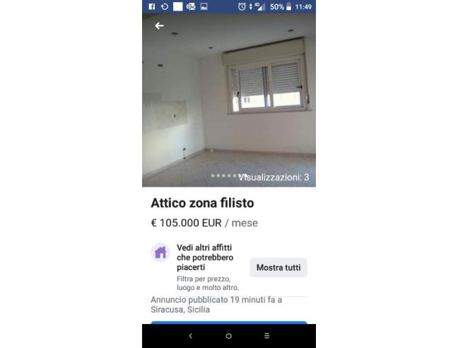 Anteprima foto 2 - Attico in Affitto a Siracusa - Centro città