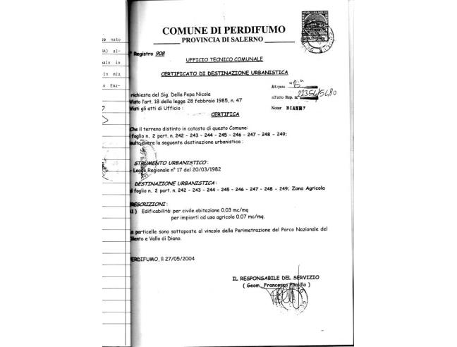 Anteprima foto 2 - Terreno Agricolo/Coltura in Vendita a Perdifumo - Vatolla