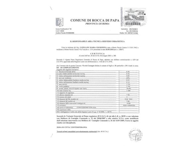 Anteprima foto 3 - Terreno Edificabile Commerciale in Vendita a Rocca di Papa (Roma)