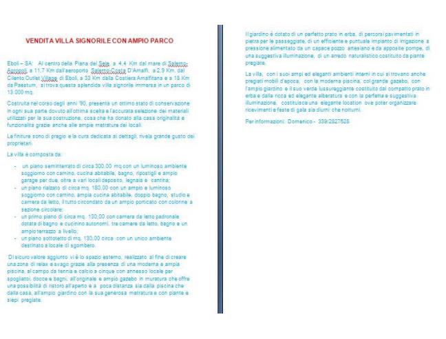 Anteprima foto 2 - Villa in Vendita a Eboli (Salerno)