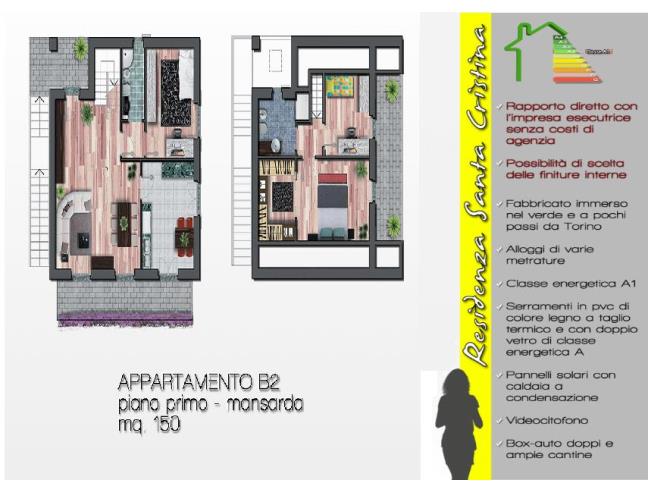 Anteprima foto 4 - Villetta a schiera in Vendita a Borgaro Torinese - Villaretto