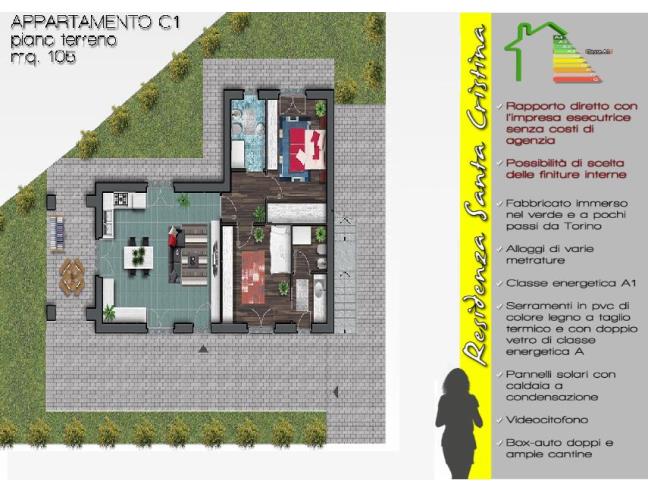 Anteprima foto 5 - Villetta a schiera in Vendita a Borgaro Torinese - Villaretto