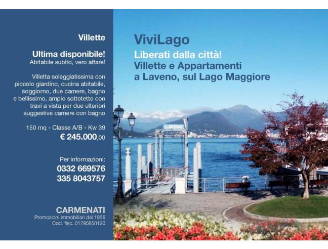 Anteprima foto 1 - Villetta a schiera in Vendita a Laveno-Mombello - Laveno